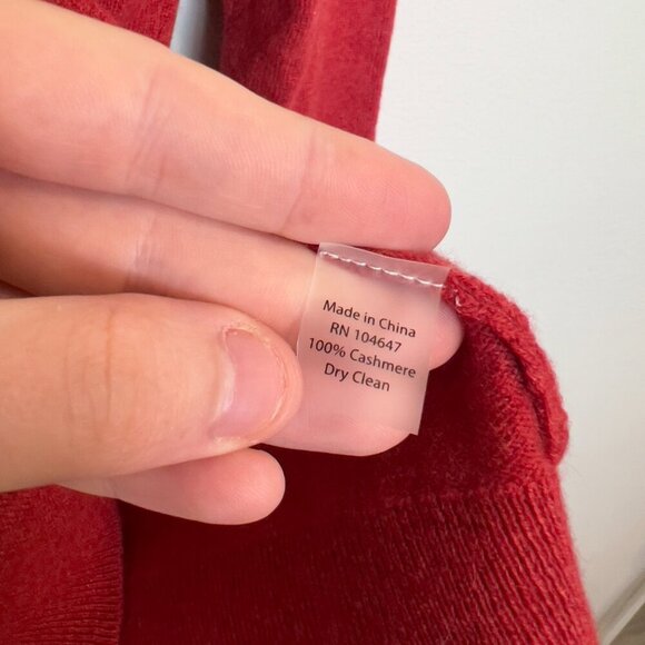 Kinross Cashmere Red Sweater – Size XS - Picture 3 of 4